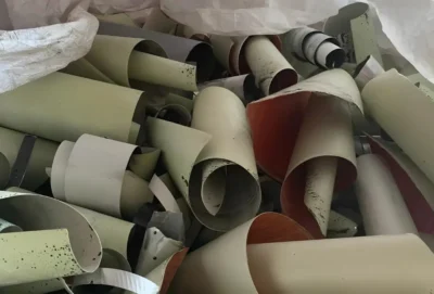 Kompozit hurda alımı sonrası kompozit hurdalar.
